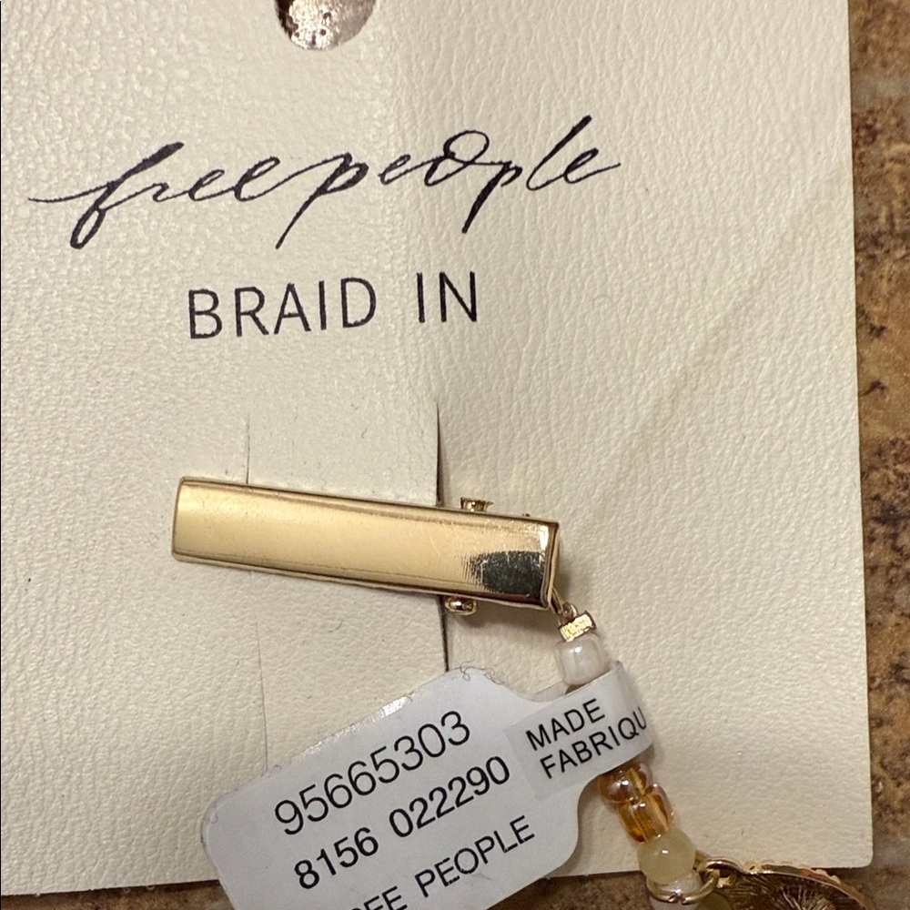Free People Gold and Pink Beaded Charm Braid In Hair charm - Picture 3 of 4
